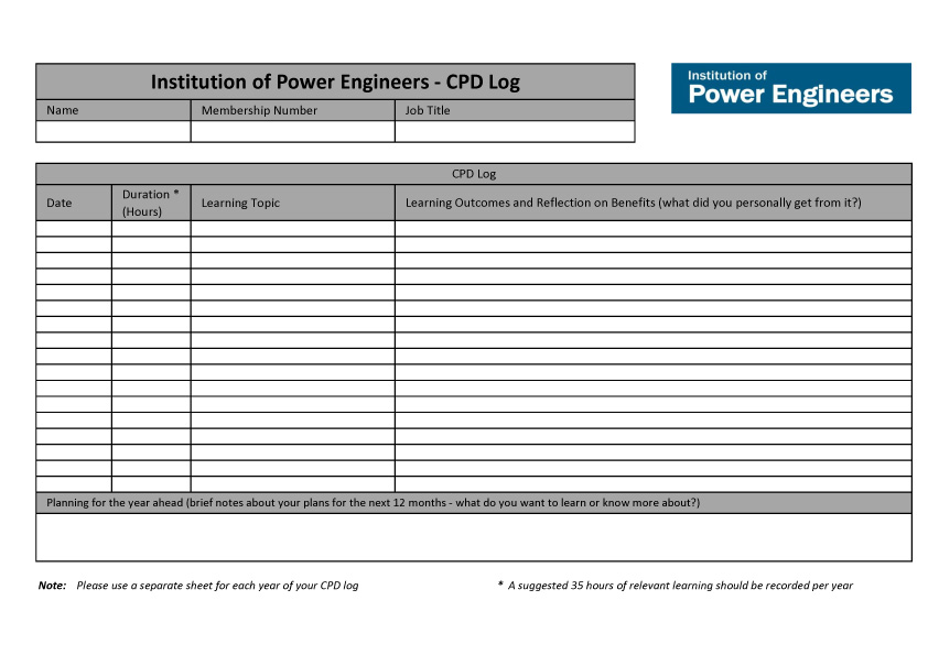 CPD Log